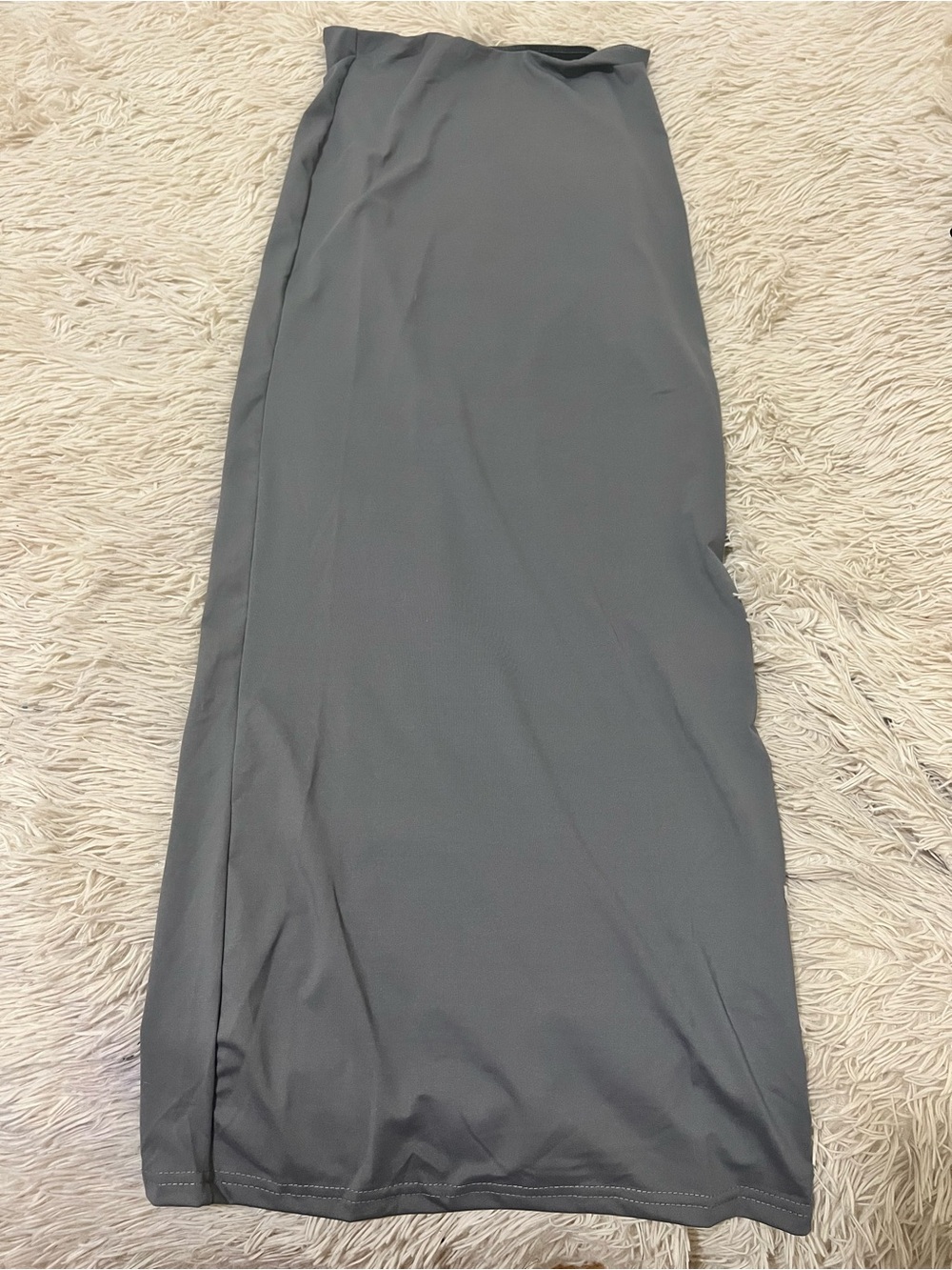 Classic Women's Maxi Skirt in Charcoal Gray